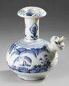 A JAPANESE BLUE AND WHITE ARITA KENDI, 17TH CENTURY