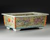 A CHINESE FAMILLE ROSE RECTANGULAR JARDINIÈRE, 19TH CENTURY