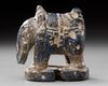 A NISHAPUR LAPIS LAZULI CHESS PIECE, ELEPHANT FORM, PERSIA, 9TH-12TH CENTURY
