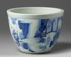 A Chinese blue and white jardiniere