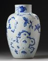 A CHINESE BLUE AND WHITE JAR, QING DYNASTY (1644-1911)