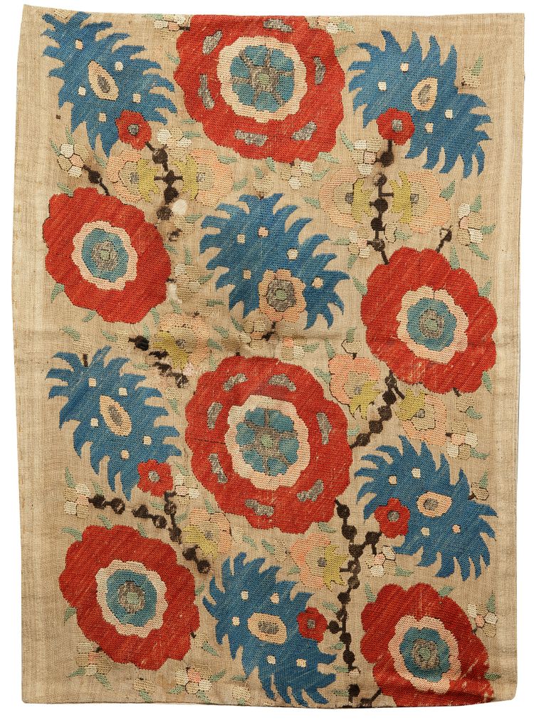 AN OTTOMAN EMBROIDERED LINEN PANEL, TURKEY ANATOLIA, 18TH CENTURY
