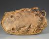 A FRENCH GILT AND BROWN PATINATED PLATE, LATE 19TH CENTURY