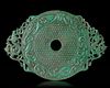 A CHINESE GREEN DRAGON–PHOENIX BI DISC, HAN DYNASTY (206 BC–220 AD)