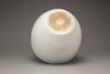 A white-glazed 'lotus' jardiniere