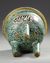 A CHINESE CLOISONNÉ ENAMEL TRIPOD CENSER FOR THE ISLAMIC MARKET, 18TH-19TH CENTURY