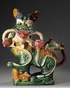 A SANCAI GLAZED FU DOG, CHINA, 20TH CENTURY