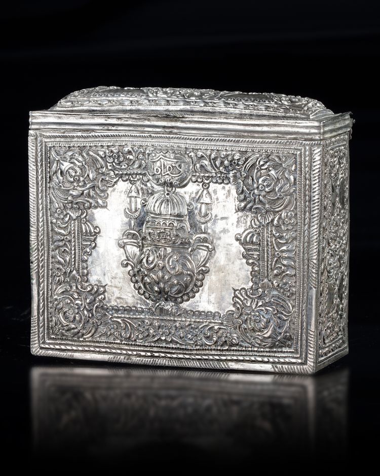 AN OTTOMAN QURAN SILVER BOX, TURKEY, 19TH CENTURY