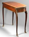 A FRENCH MAHOGANY MARQUETRY GAME TABLE, LATE 19TH CENTURY