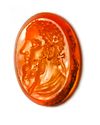 A ROMAN CARNELIAN INTAGLIO BUST OF EMPEROR, CIRCA 2ND-3RD CENTURY A.D.