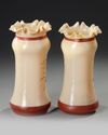 A PAIR OF FRENCH OPALINE VASES, 19TH CENTURY