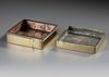 A BRASS CHINESE INK BOX WITH POEM, 19TH CENTURY