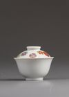 A Chinese famille rose 'grasshopper 'bowl and a famille rose 'floral medallion' cover