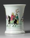 A CHINESE FAMILLE ROSE BRUSH POT, 20TH CENTURY