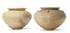 A PAIR OF SYRIAN CALCITE JARS, CIRCA 4TH MILLENNIUM B.C.