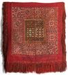 A PATCHWORK EMBROIDERED SQUARE CARPET