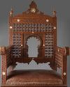 FOUR SYRIAN MOTHER-OF-PEARL INLAID WOODEN CHAIRS AND TABLE, SYRIA-DAMASCUS, LATE 19TH CENTURY
