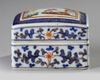 A SMALL CHINESE FAMILLE ROSE BOX WITH COVER, 20TH CENTURY