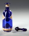 A BOHEMIAN MOSER CARAFE, ENAMELLED GLASS, HANDPAINTED, CIRCA 1880