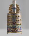 A Chinese cloisonne enamel bell, yongzhong