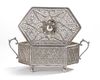 AN OTTOMAN SILVER FILIGREE BOX, 19TH CENTURY