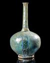 A KASHAN TURQUOISE GLAZED BOTTLE CENTRAL PERSIA, CIRCA 1200