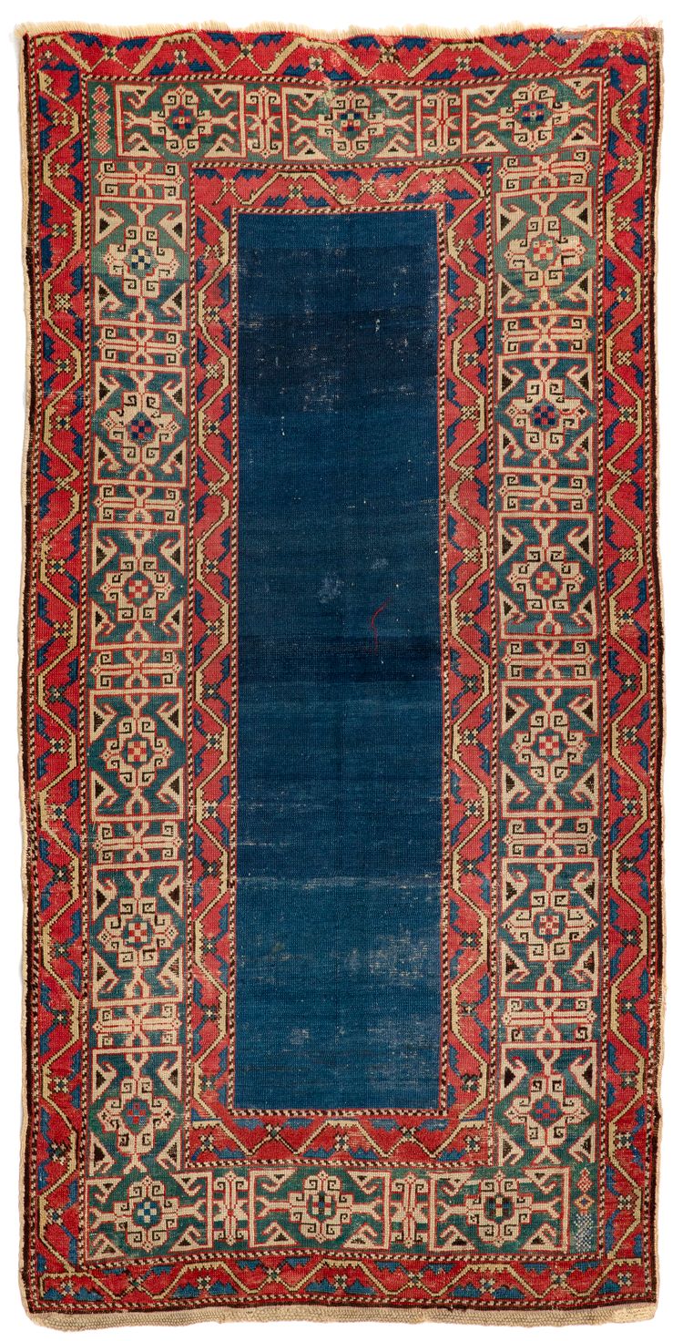 A BLUE BACKGROUND BAKU AZERBAIJAN RUG, LATE 19TH CENTURY