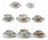 EIGHT CHINESE CUPS AND SAUCERS, 18TH CENTURY