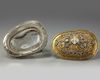 A Tibetan rock crystal silver and gilt copper altar vessel and cover