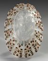 AN OVAL SHAPED INLAID ROCK CRYSTAL BOWL, MUGHAL, 19TH CENTURY