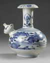 A JAPANESE BLUE AND WHITE ARITA KENDI, 17TH CENTURY