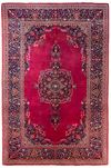 A KASHAN RUG WITH SILK, CIRCA 1920