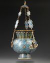 A MOSQUE LAMP, BRONZE WITH CLOISONNÉ ENAMEL DECORATION, CHINA, LATE 19TH CENTURY
