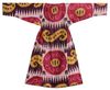 A PURPLE GROUND IKAT ROBE, UZBEKISTAN, 19TH CENTURY