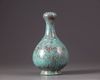 A Chinese robin's-egg-glazed garlic-head vase