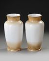 A PAIR OF OPALINE VASES, FRENCH, 19TH CENTURY