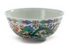 A CHINESE WUCAI DRAGON AND PHOENIX BOWL, QING DYNASTY (1636–1912)