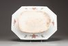 A Chinese famille verte 'piecrust' octagonal platter