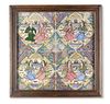 A QAJAR POTTERY TILE PANEL, PERSIA, 19TH CENTURY