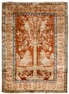 A SILK HERIZ RUG, WITH TREE OF LIFE DESIGN, CIRCA 1880