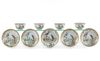 A SET OF FIVE CHINESE FAMILLE ROSE CUPS AND SAUCERS, YONGZHENG PERIOD (1723-1735)