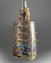 A Chinese cloisonne enamel bell, yongzhong