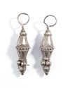 TWO PAIR OF SILVER EARRINGS, YEMEN, 19TH CENTURY
