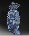 A rare Chinese blue and white wall sconce