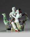 A Chinese famille rose erotic teapot