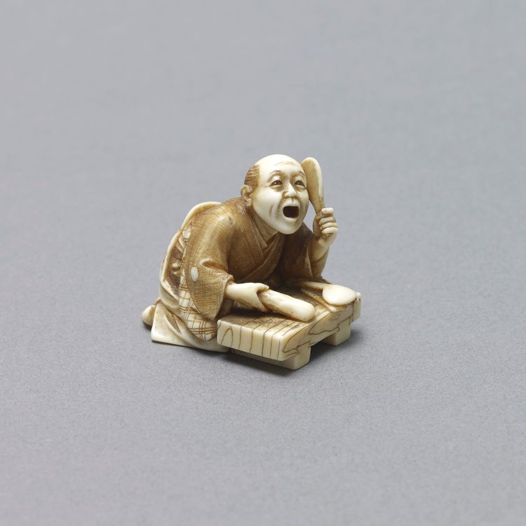 Ivory Netsuke of a Cook