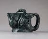 A spinach green jade teapot