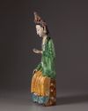 A large Chinese enamelled figure of Guanyin