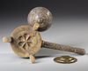 A SILVER INLAID BRONZE MAMLUK STYLE INCENSE BURNER, 19TH-20TH CENTURY