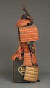 A GOLD LACQUER JAPANESE SUIT OF ARMOUR (YOROI), LATE EDO PERIOD